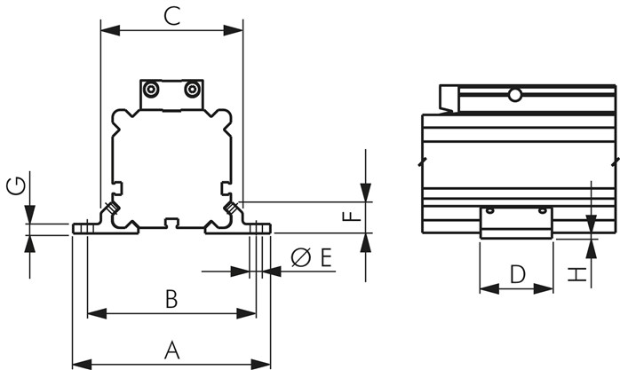 Center Mounting for 32 mm Rodless Cylinder