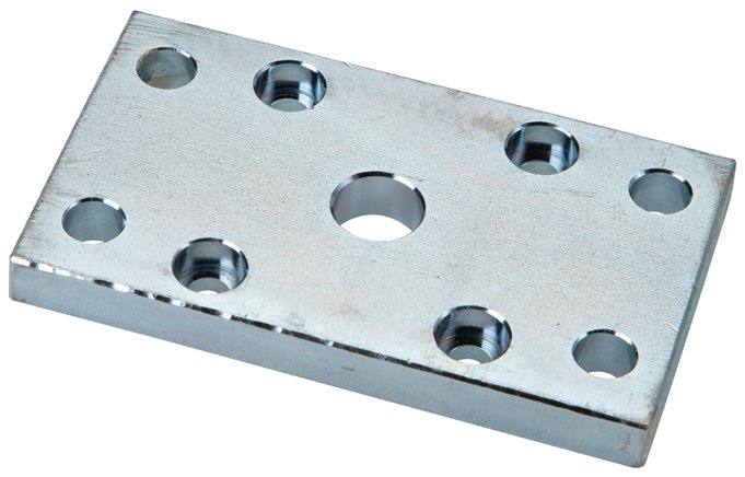 Flange for 12 mm 16 mm ISO 21287 Cylinder Zinc plated steel