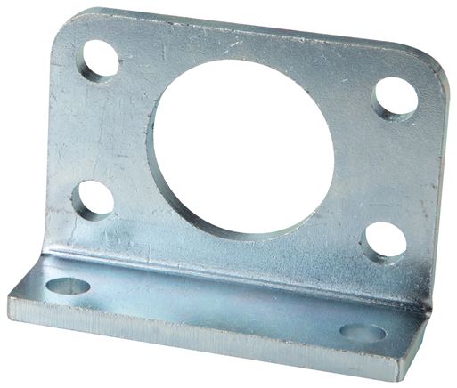 Foot Mount 32 mm Round Zinc plated steel