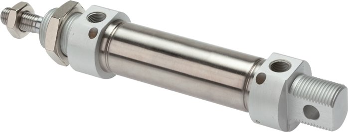 ISO 6432 Round Double Acting Cylinder 16-10mm - Magnetic - Damping