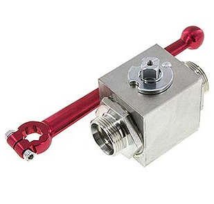 Cutting Ring 28 L 2-Way Hydraulic Steel Ball Valve