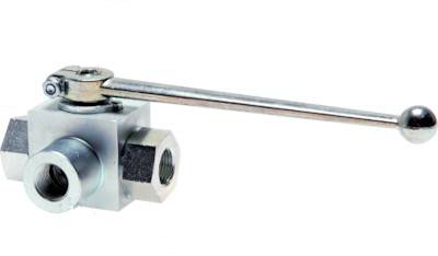 L-port G 1/8 inch 3-Way Hydraulic Steel Ball Valve