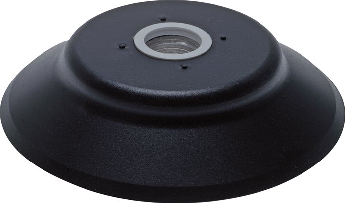 Ventosa Plana NBR Negro 60mm G 1/4 de pulgada Hembra Recorrido 5mm con Labios robustos