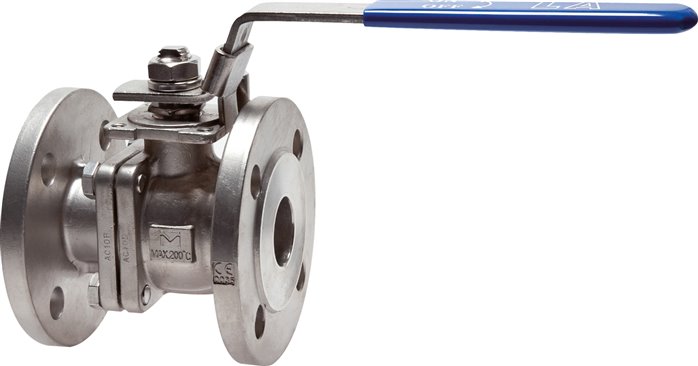 Flanged Ball Valve 2-Way DN200 PN40 Stainless Steel