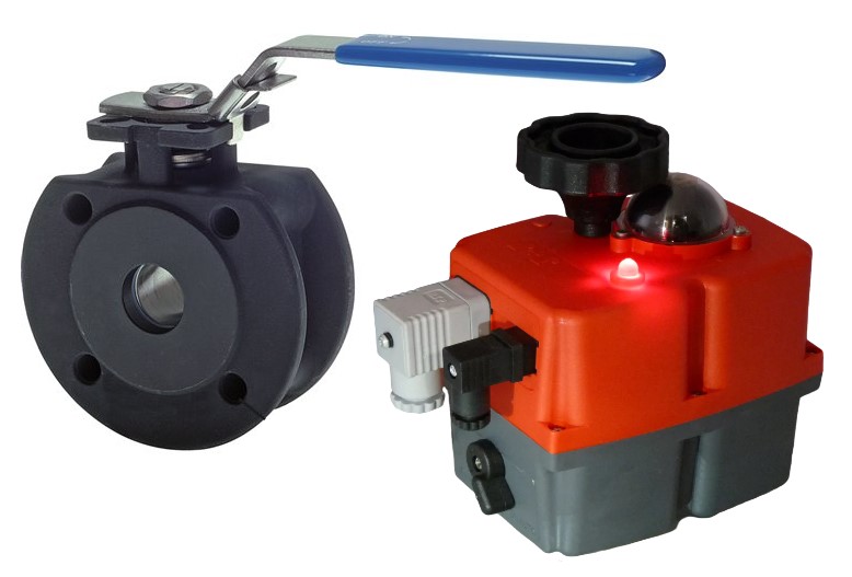 Electrical Actuated Flanged Ball Valve 2-Way DN65 PN16 Steel 24-240 V AC/DC