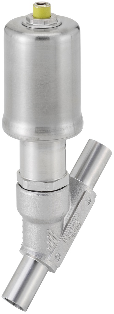 Welded End DN 15 NC Pneumatic Angle Seat Valve Stainless Steel - 2060 - 285190