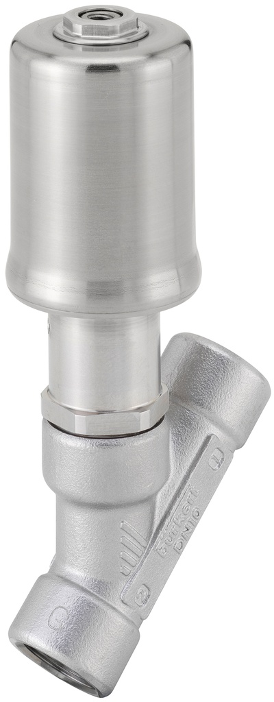 G 1/2 inch Double-acting Pneumatic Angle Seat Valve Stainless Steel - 2060 - 352472