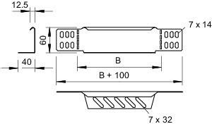 OBO Adaptateur de chemin de câbles RWEB - 7109105