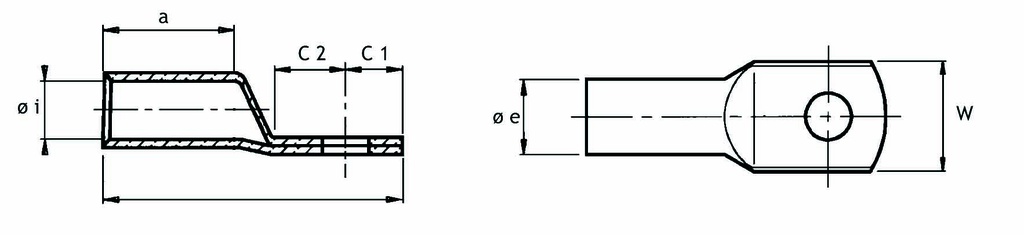 Cimco Press Cable Lug For Copper Cable DIN - 183513