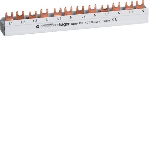 Hager Quickbusbar Kamrail - KDN450D