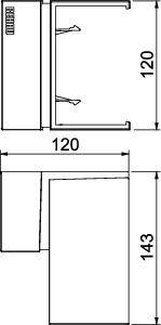 Rehau by OBO SIGNA Inner Corner Piece Wall channel - 6132750