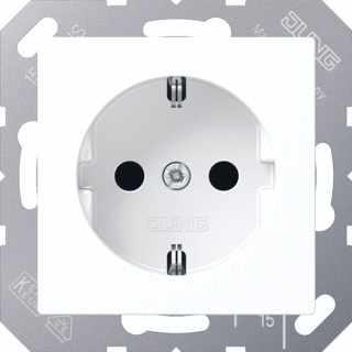Jung AS/A RANGE Wandsteckdose (WCD-Schaltgerät) - A1520NBFKIWWM