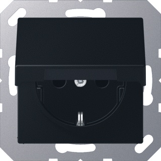 Jung A Range Wandstopcontact (WCD-schakelmateriaal) (Europese Stekkerdoos) - A1520NBFKLSWM