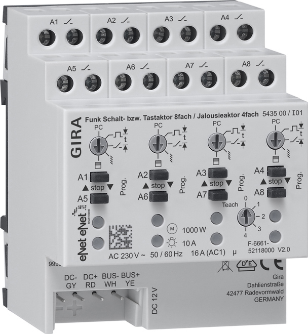 Sistema De Bus De Actuador De Persianas Gira ENet - 543500