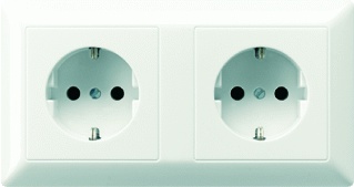 Jung Wall Outlet Box (WCD Switchgear) (European Socket) - AS1522WW