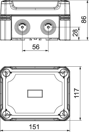 OBO Surface mounted Box Wall/Ceiling - 2005226