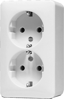 Jung AP600 Wall Outlet Box (WCD Switchgear) (Prise européenne) - 6020AWW