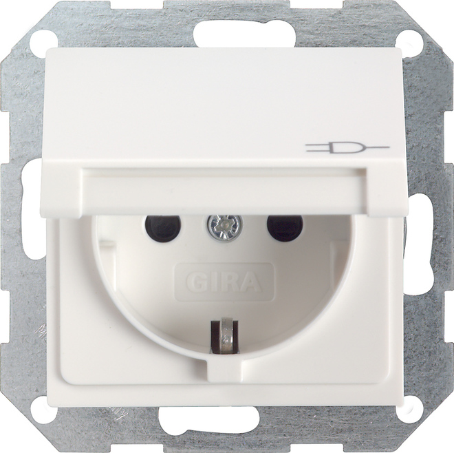 Gira System 55 Wall Socket Outlet (WCD Switchgear) - 041427