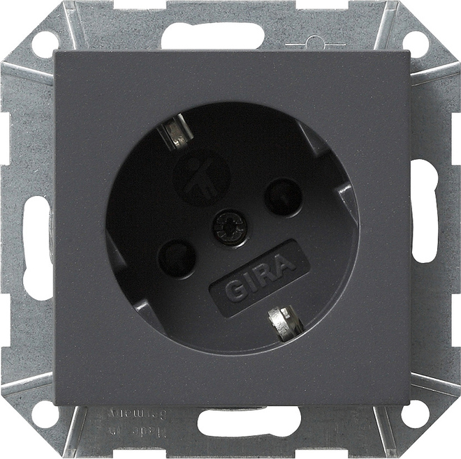 Gira System 55 Wall Socket Outlet (WCD Switchgear) - 041828