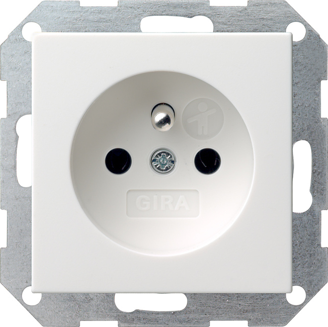 Gira System 55 Wall Socket Outlet (WCD Switchgear) - 048527