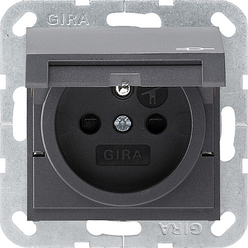 Gira System 55 Wall Socket Outlet (WCD Switchgear) - 048828