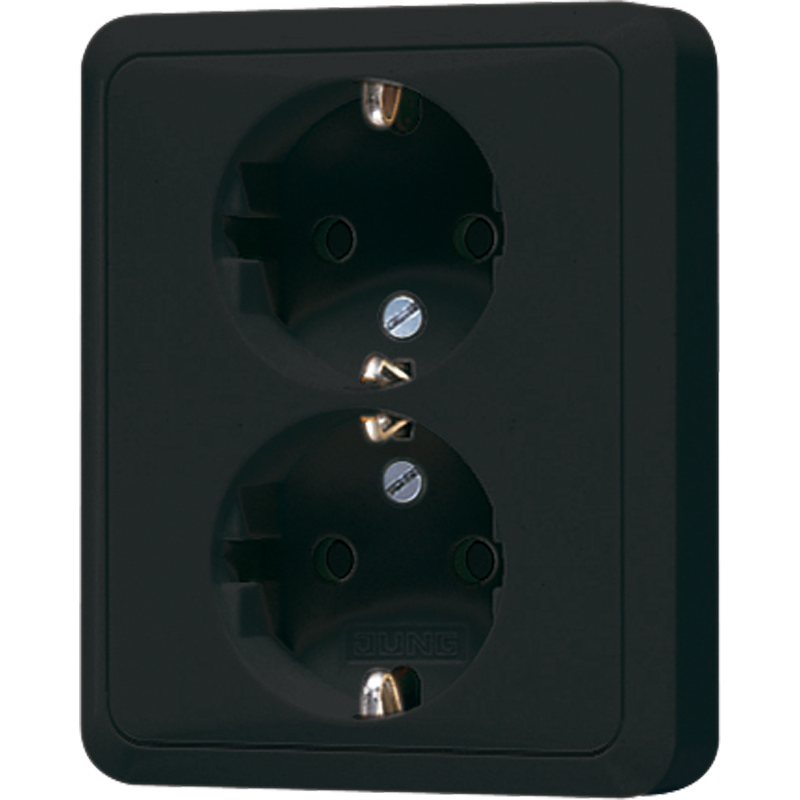 Jung Wall Outlet Box (WCD Switchgear) (European Socket) - CD5020NSW