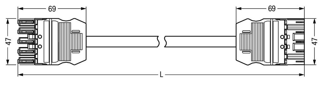 Wago Winsta Midi Patchkabel voor Bouwinstallatie - 771-9995/007-801