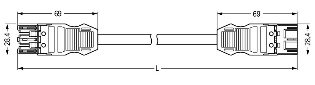 Wago Winsta Midi Cable De Conexión Instalación Ajustable En Edificios - 771-9993/007-501