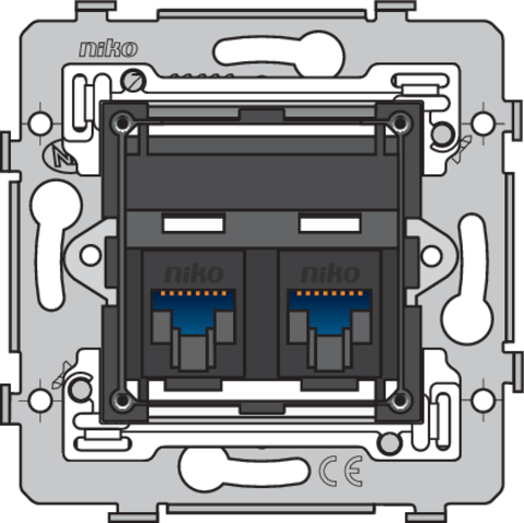 Niko Basic Element Datacontactdoos Aderpaar - 170-75362