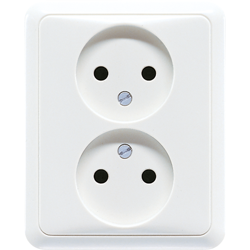 Jung CD500 Wall Outlet Box (WCD Switchgear) (European Socket) - CD5010WW