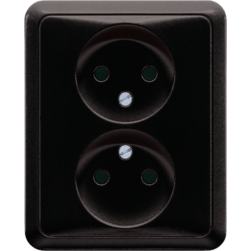 Jung CD500 Wall Outlet Box (WCD Switchgear) (European Socket) - CD5010SW
