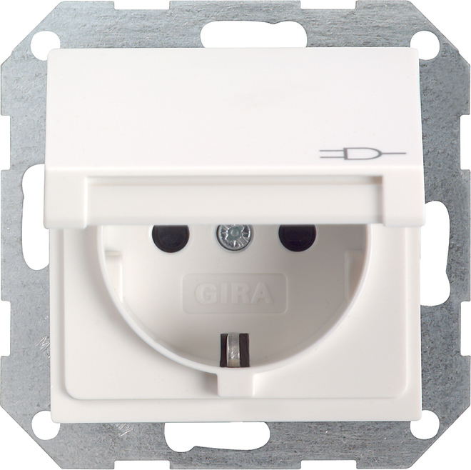 Gira System 55 Wall Socket Outlet (WCD Switchgear) - 045427