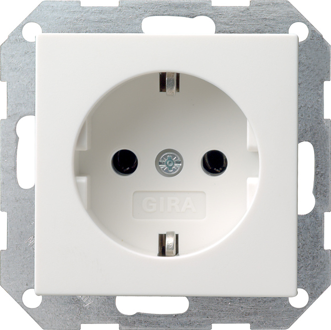 Gira System 55 Wall Socket Outlet (WCD Switchgear) - 046627