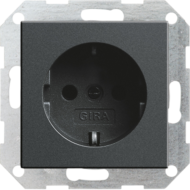 Gira System 55 Wall Socket Outlet (WCD Switchgear) - 046628