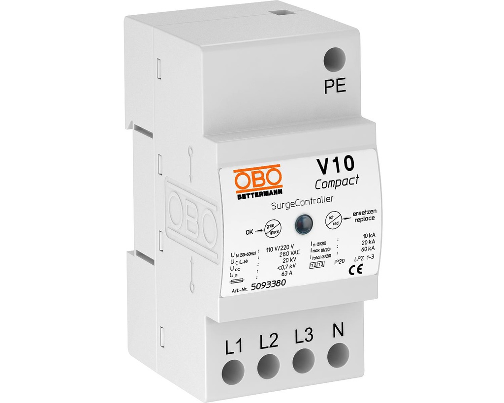 OBO V10 Mains Surge Protector - 5093380