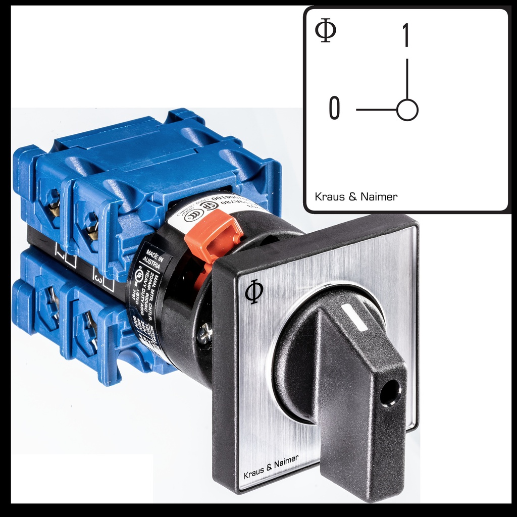 Interruptor de control de 1 orificio Kraus & Naimer B On/Off - CH10 A290 FT2