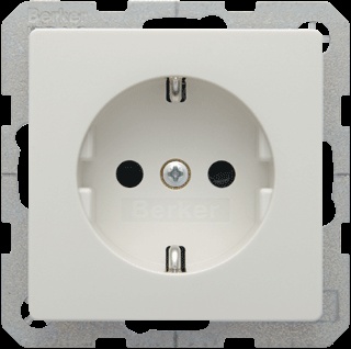 Hager Berker Q.1/Q.3 Wall Outlet (WCD Switchgear) - 47236089