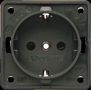 Hager Berker Integro Wandstopcontact (WCD schakelmateriaal) (Europese Stekkerdoos) - 941852505