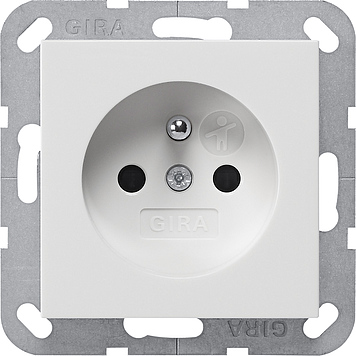 Gira System 55 Wall Socket Outlet (WCD Switchgear) - 048503