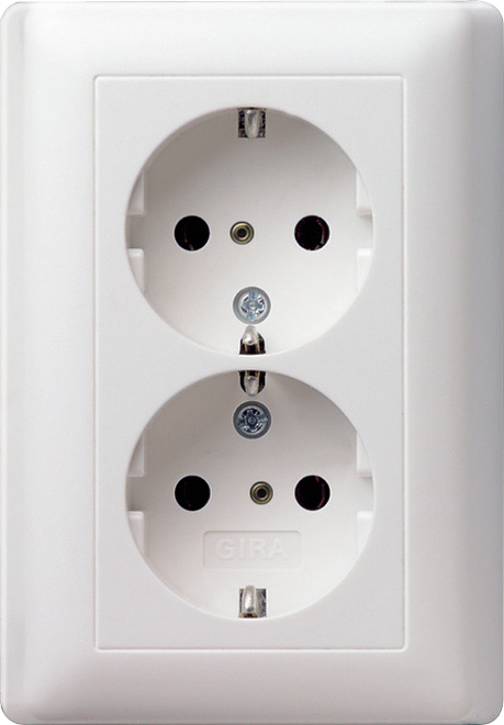 Gira System 55 Wall Socket Outlet (WCD Switchgear) - 078303