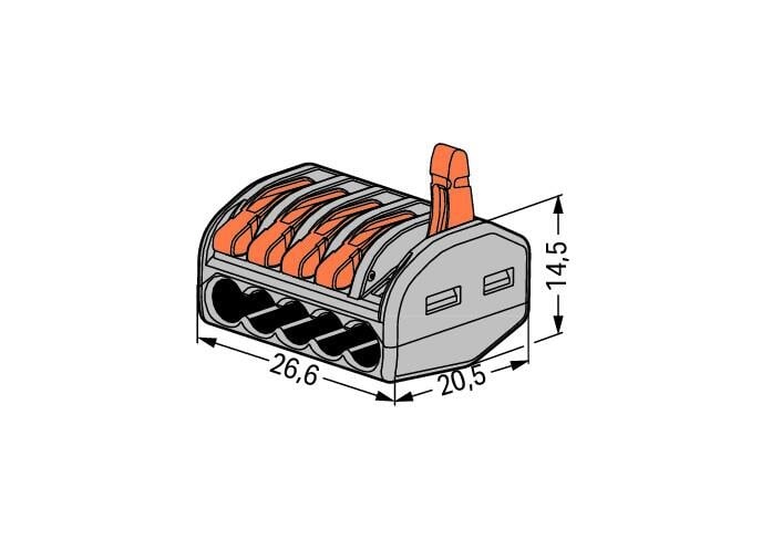 Wago 222 Connecteur de Fil - 222-415 [40 Pièces]