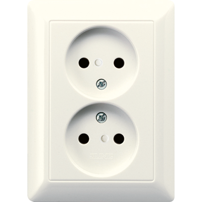 Jung AS500 Wall Outlet Box (WCD Switchgear) (European Socket) - AS5010U