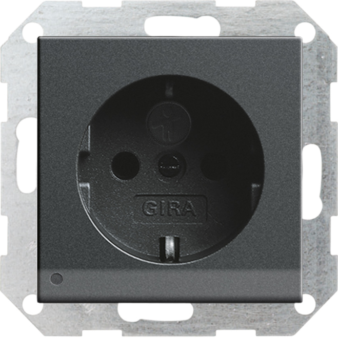 Gira System 55 Wall Socket Outlet (WCD Switchgear) - 117028