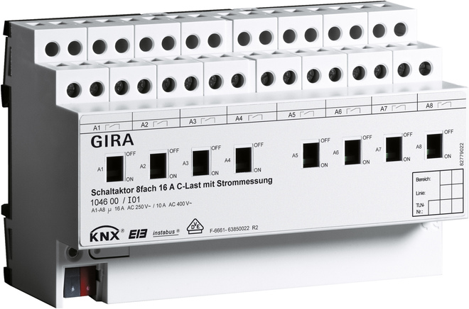 Sistema de bus de actuador de conmutación de carril DIN Gira KNX - 104600