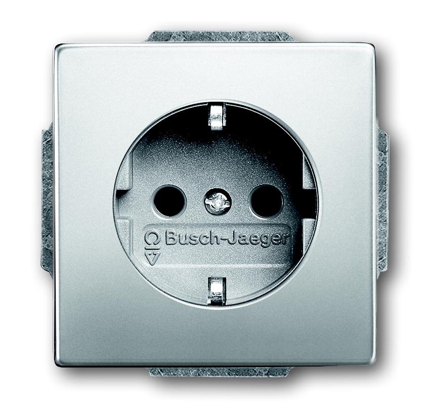 ABB Busch-Jaeger Pure Prise Murale en Acier inoxydable (appareillage WCD) - 2CKA002011A3850