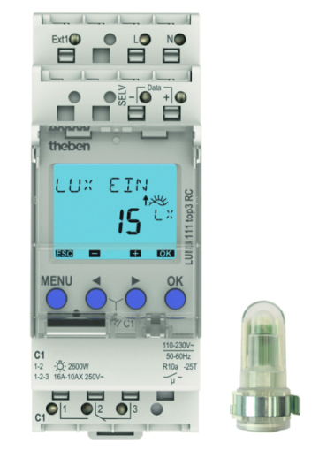 Interruptor Crepuscular Theben Luna Para Carril DIN - 1110130