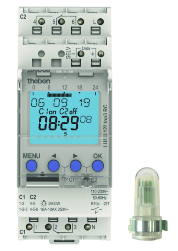 Interruptor Crepuscular Theben Luna Para Carril DIN - 1220130