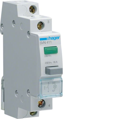 Hager Signal Modules & Pushbuttons Modulaire Drukknop - SVN411