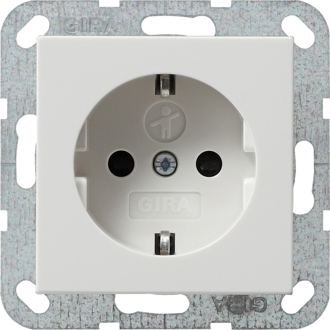 Gira System 55 Wall Socket Outlet (WCD Switchgear) - 275503