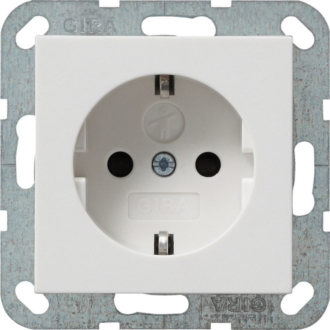 Gira System 55 Wall Socket Outlet (WCD Switchgear) - 275527